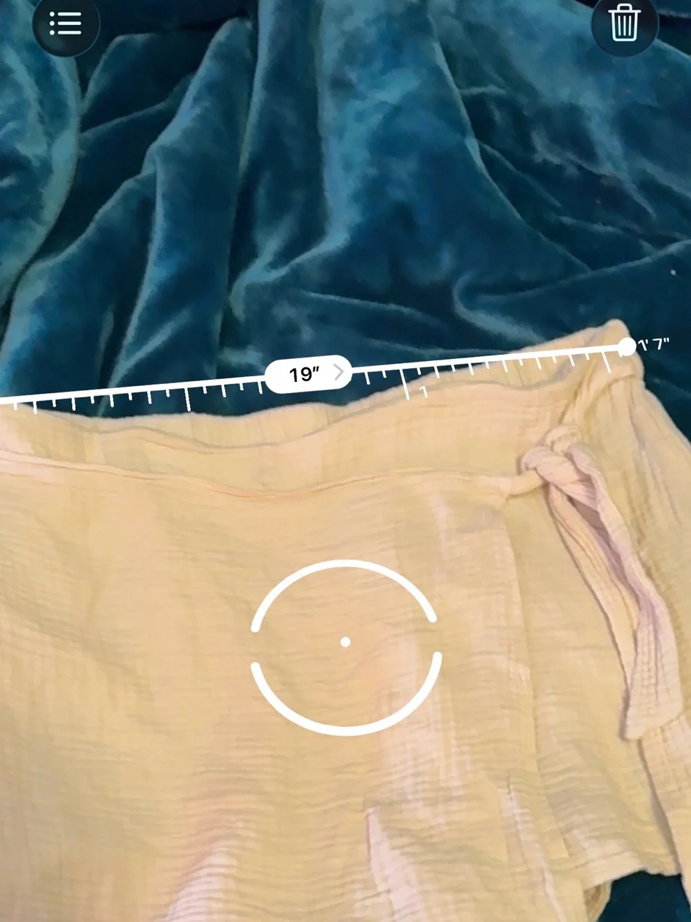 2XL cotton/ Gauze Wrap Skort with Side Tie CREAM